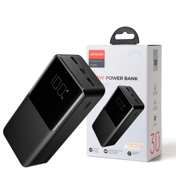 Joyroom JR-qp193 22.5W 30000mAh 2 Inputs + 3 Output Power Bank LED Display