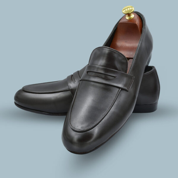 Classy Satin Black Leather Shoes