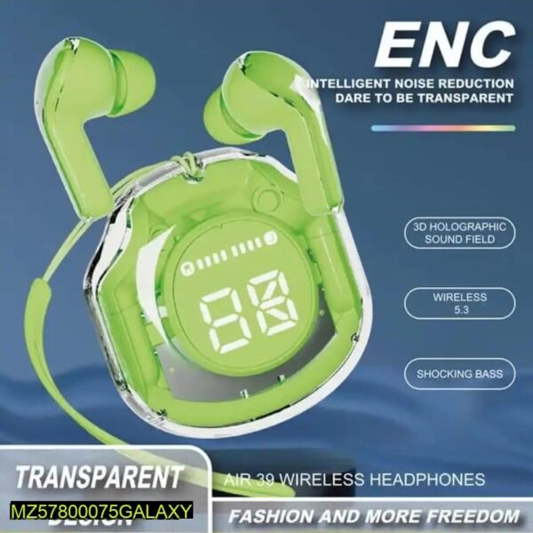 Air39 Transparent Fashion ENC Noise Canceling Bluetooth 5.3 Earbud